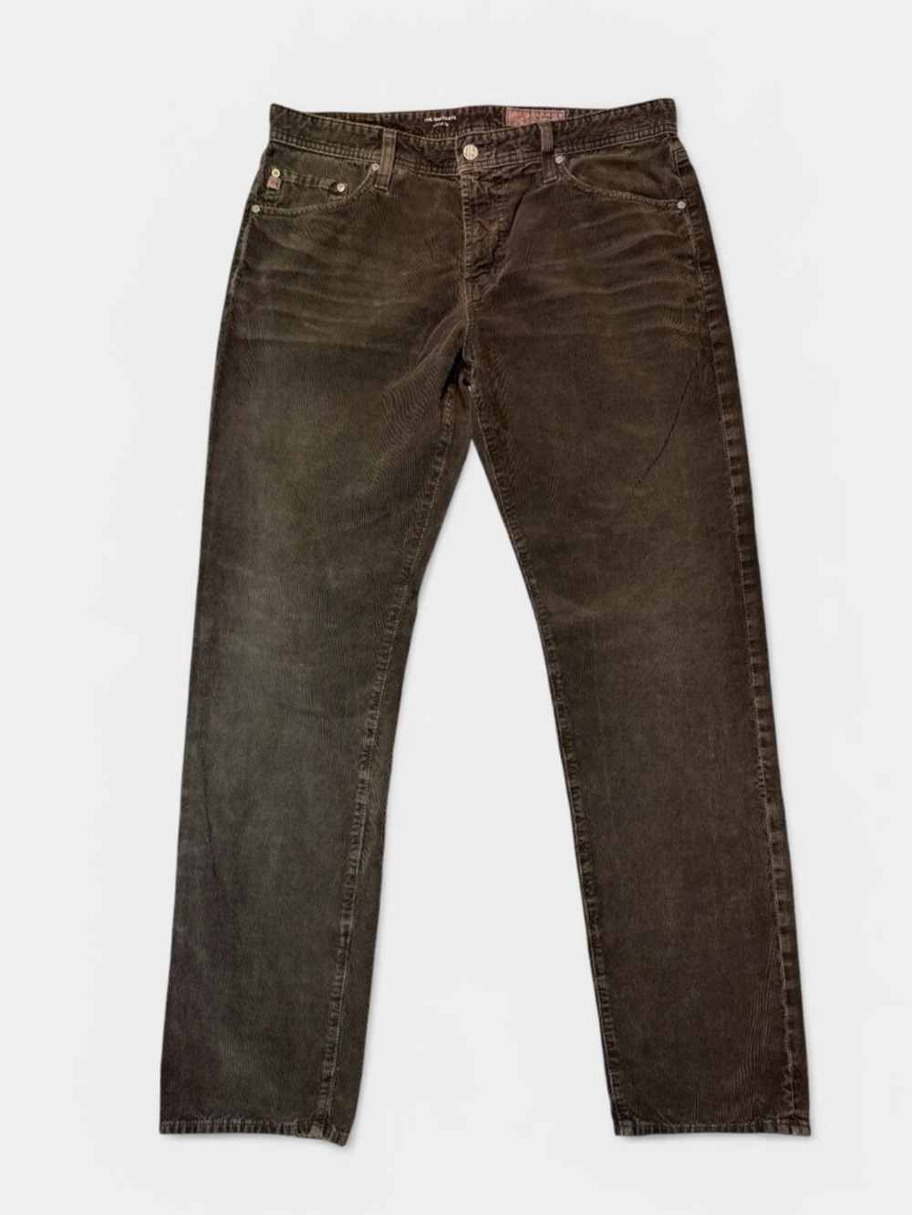 Adriano Goldschmied mens 36x33 graduate tailored leg brown corduroy jeans EUC